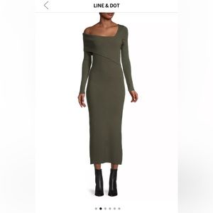 Line & Dot Sylvie One-Shoulder Sweaterdress